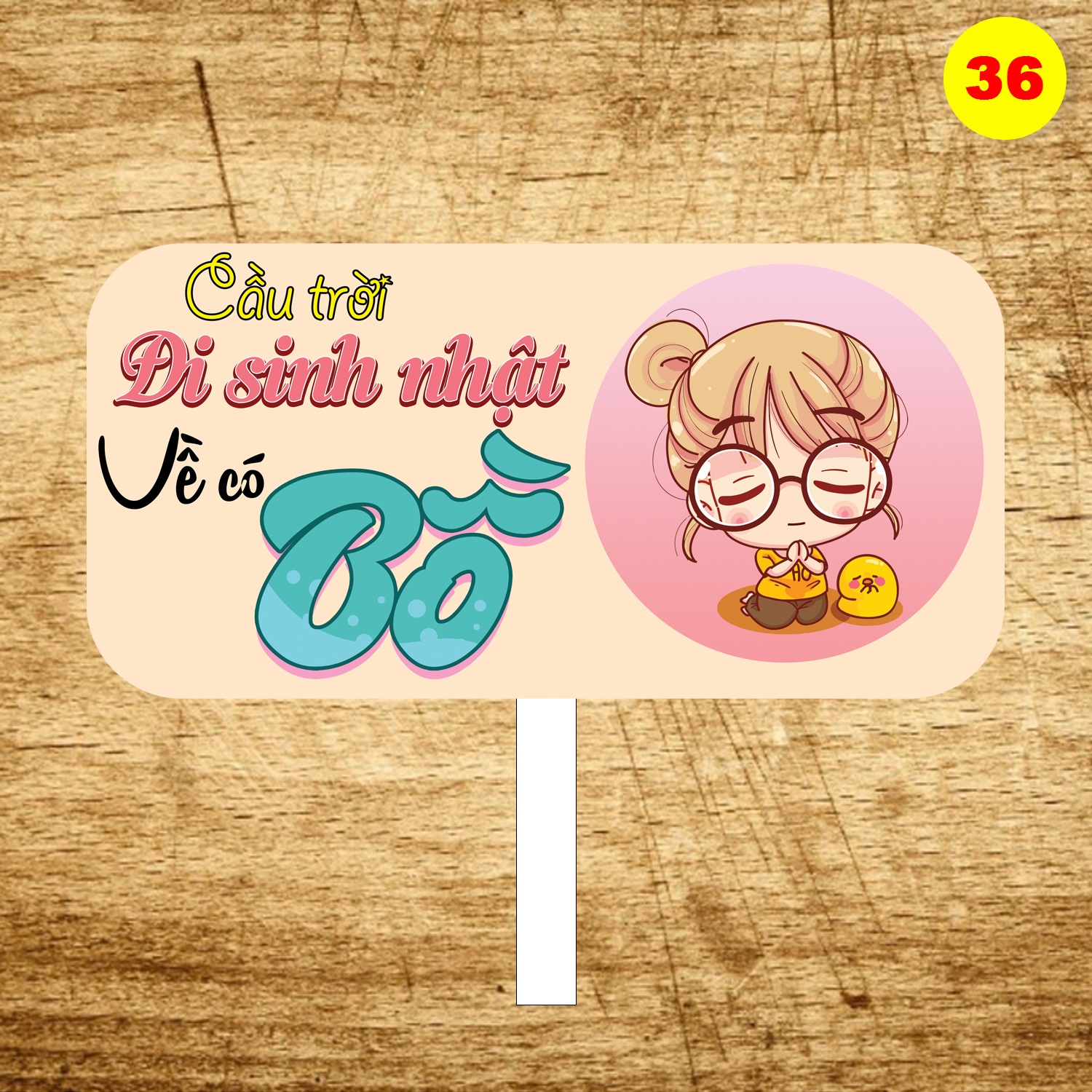 Bảng hashtag sinh nhật MS 36