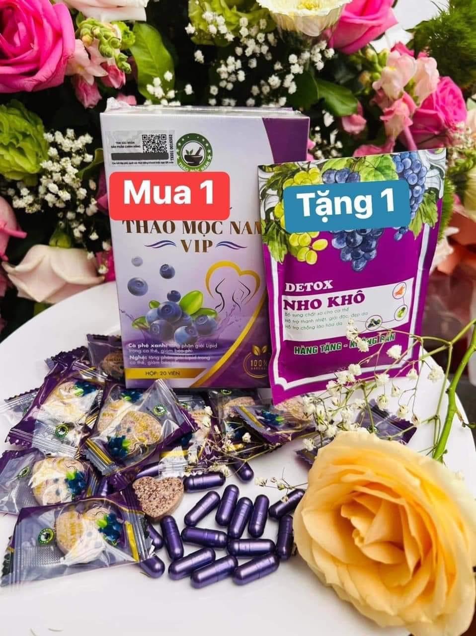 Giảm can Thảo Mộc Nam [ Kẹo SlimVip]. Hỗ trợ tăng cường chuyển hóa chất béo. Giúp gi mỡ máu, hỗ trợ giảm béo.