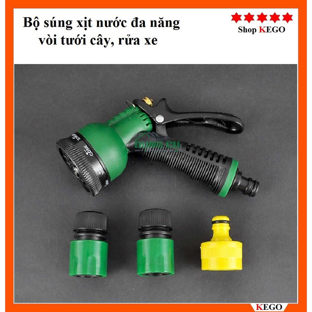 Đầu vòi xịt rửa xe tưới vườn nhiều chế độ có nối nhanh
