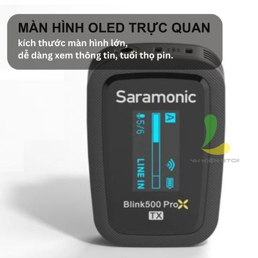 Micro thu âm không dây Saramonic Blink500 ProX B1 - Thiết bị ghi âm dành cho một người công Nghệ 2.4GHz độ trễ 8ms - Hàng chính hãng