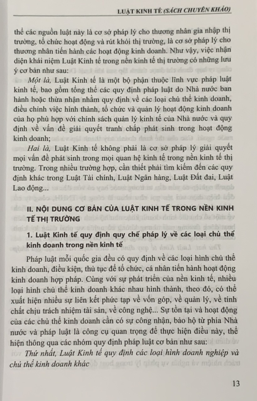 Luật kinh tế chuyên khảo