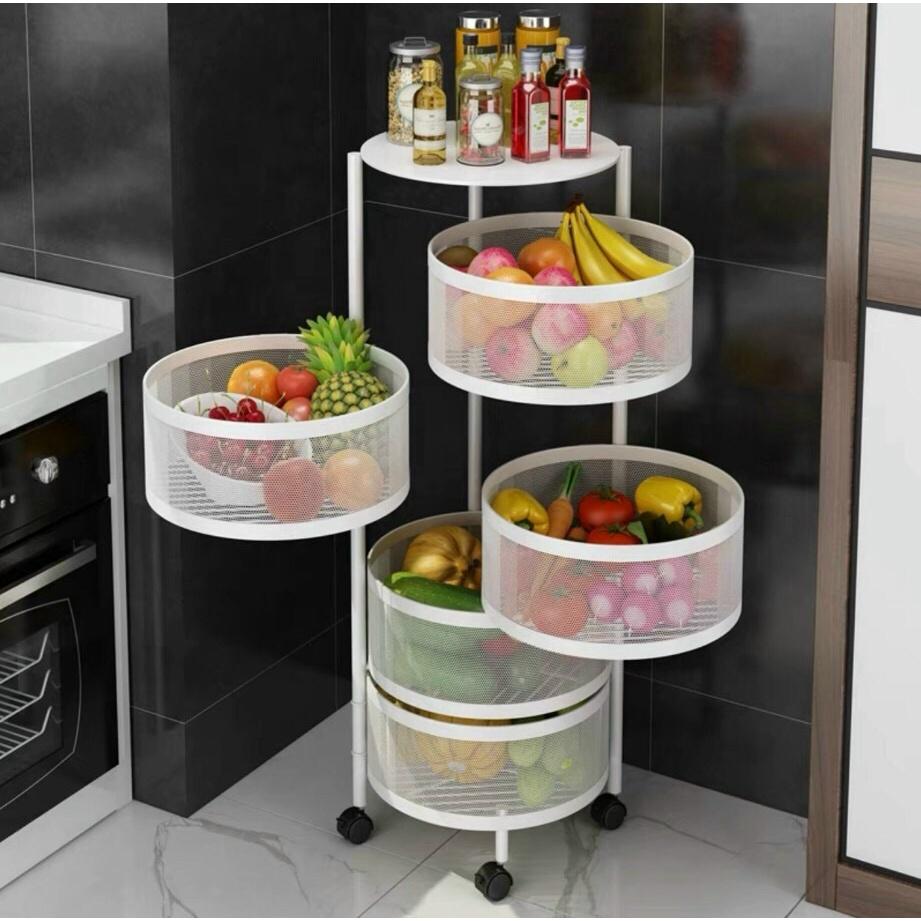 HCM Kệ Xoay Đa Năng 3,4,5 Tầng - Kệ Xoay Đa Năng Tròn Để Nhà Tắm