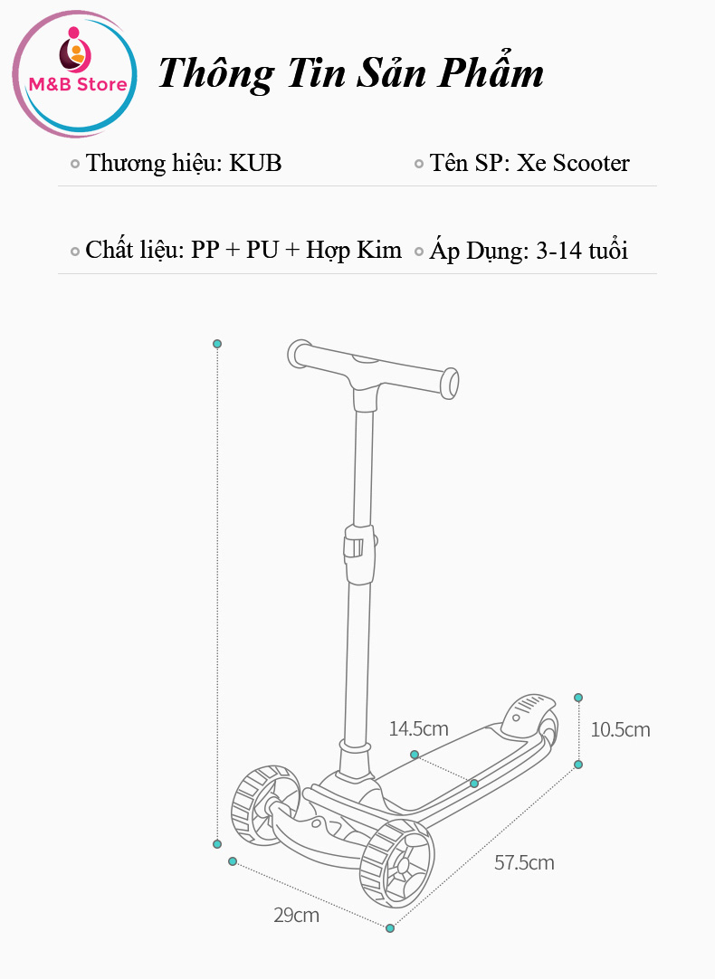 Xe Scooter Chọi Chân Cao Cấp - KUB