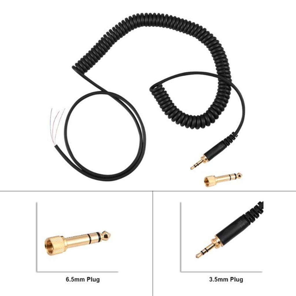 Headphone Cord 1m/3.28ft Spring Cable Wire Plug for DT 770 Pro