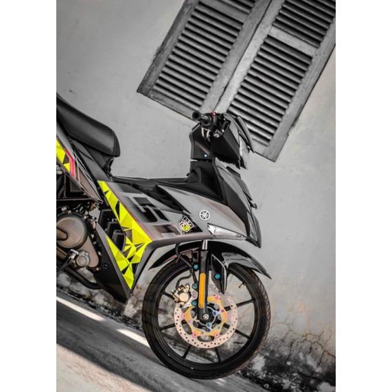 Tem rời exciter 150 xám y15zr, tặng kèm set logo, tem 3 lớp không bay màu