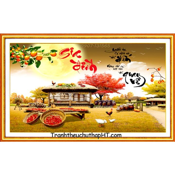 Tranh thêu chữ thập Gia đình LV3302 - tự thêu