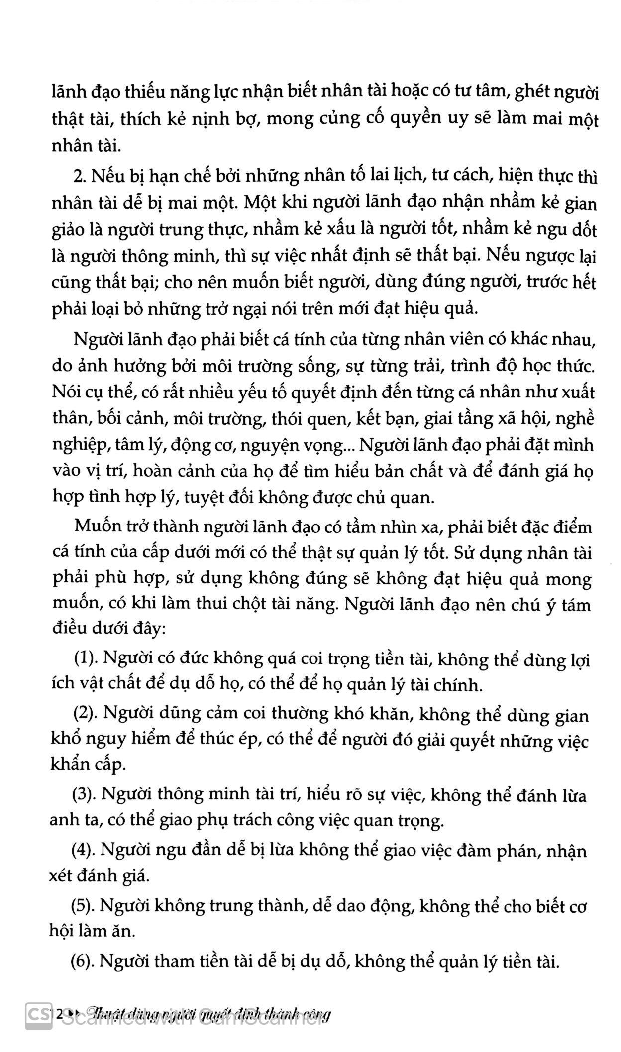 Thuật Dùng Người Quyết Định Thành Công