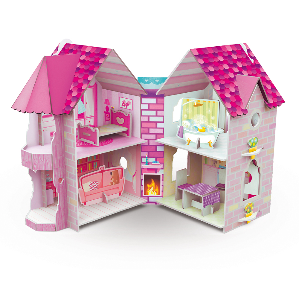 MÔ HÌNH 3D giấy NGÔI NHÀ BÚP BÊ  thương hiệu Sassi Junior 3D Modeling DOLLHOUSE