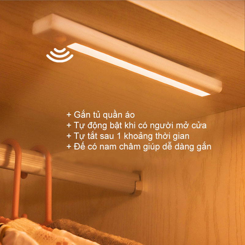Đèn led cảm biến hồng ngoại D302A gắn tủ quần áo, bếp, gường, hành lang, cửa phòng, kho