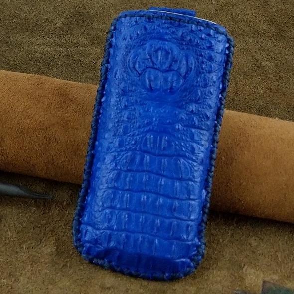 Bao da có dây rút cho Nokia 8800 handmade da cá sấu thật có gù