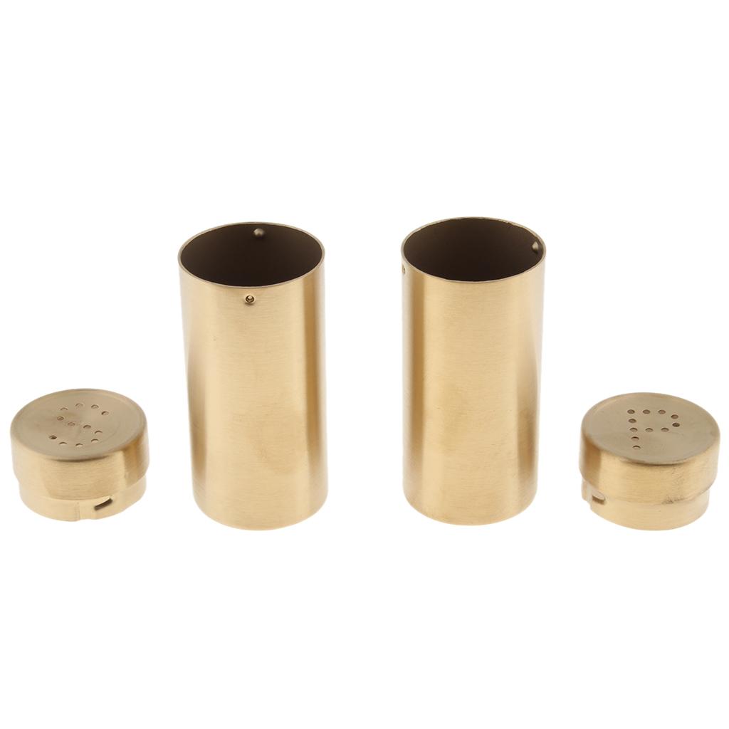 2Set 4Pcs Stainless Steel Salt Pepper Shaker 3.8x8.8cm/1.5x3.5 inch