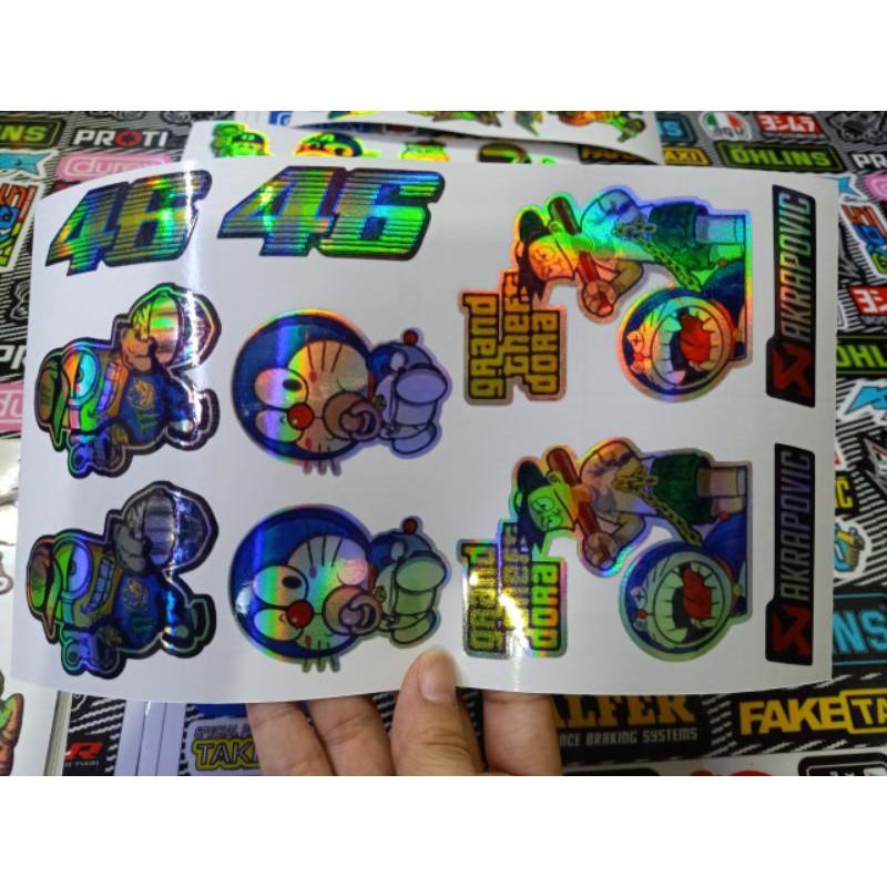 Logo ticker crom 7 màu set 2 miếng