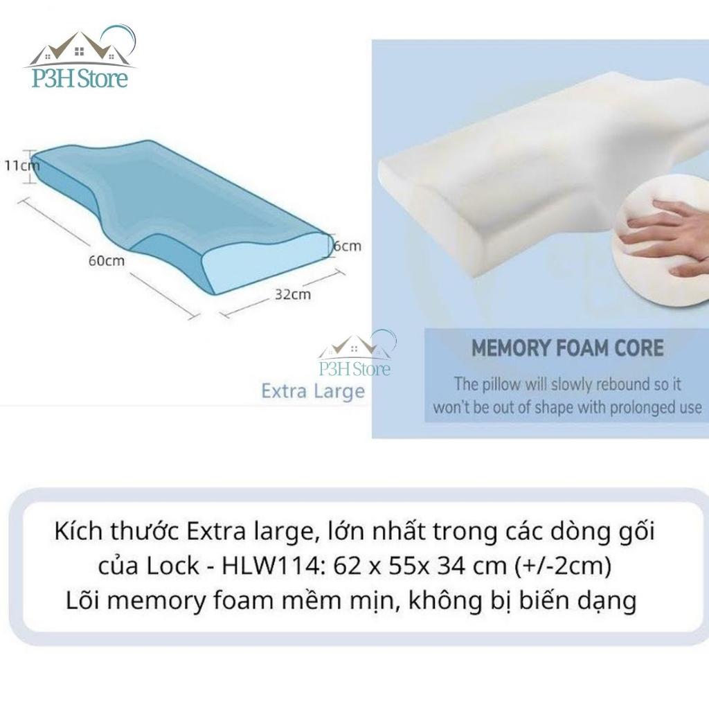 Gối Lock&Lock Memory foam HLW114 êm mềm , hỗ trợ đau vai gáy