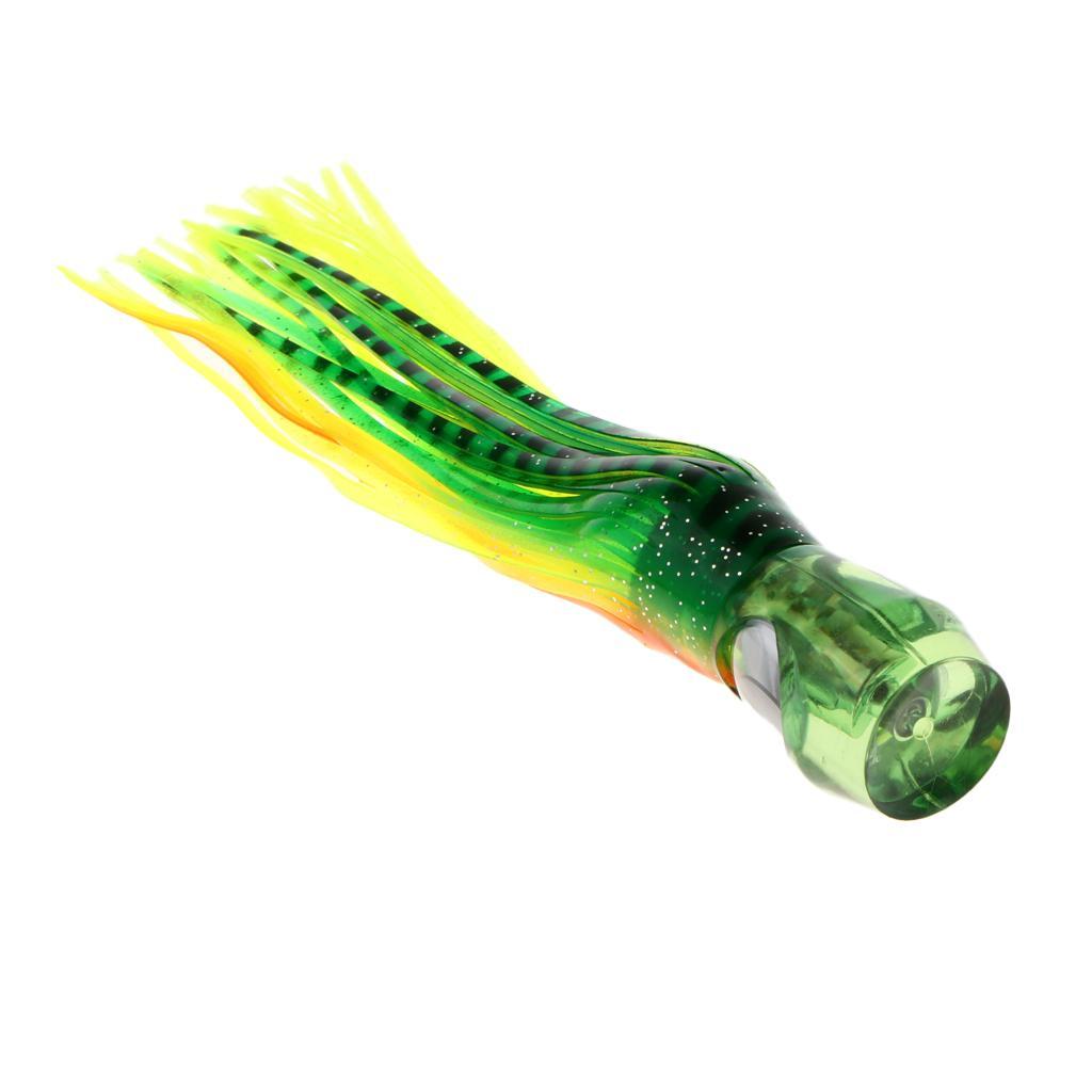 2x Squid Skirt Lure Bait Saltwater Soft Fishing Lure Hoochies 16.5cm/50g