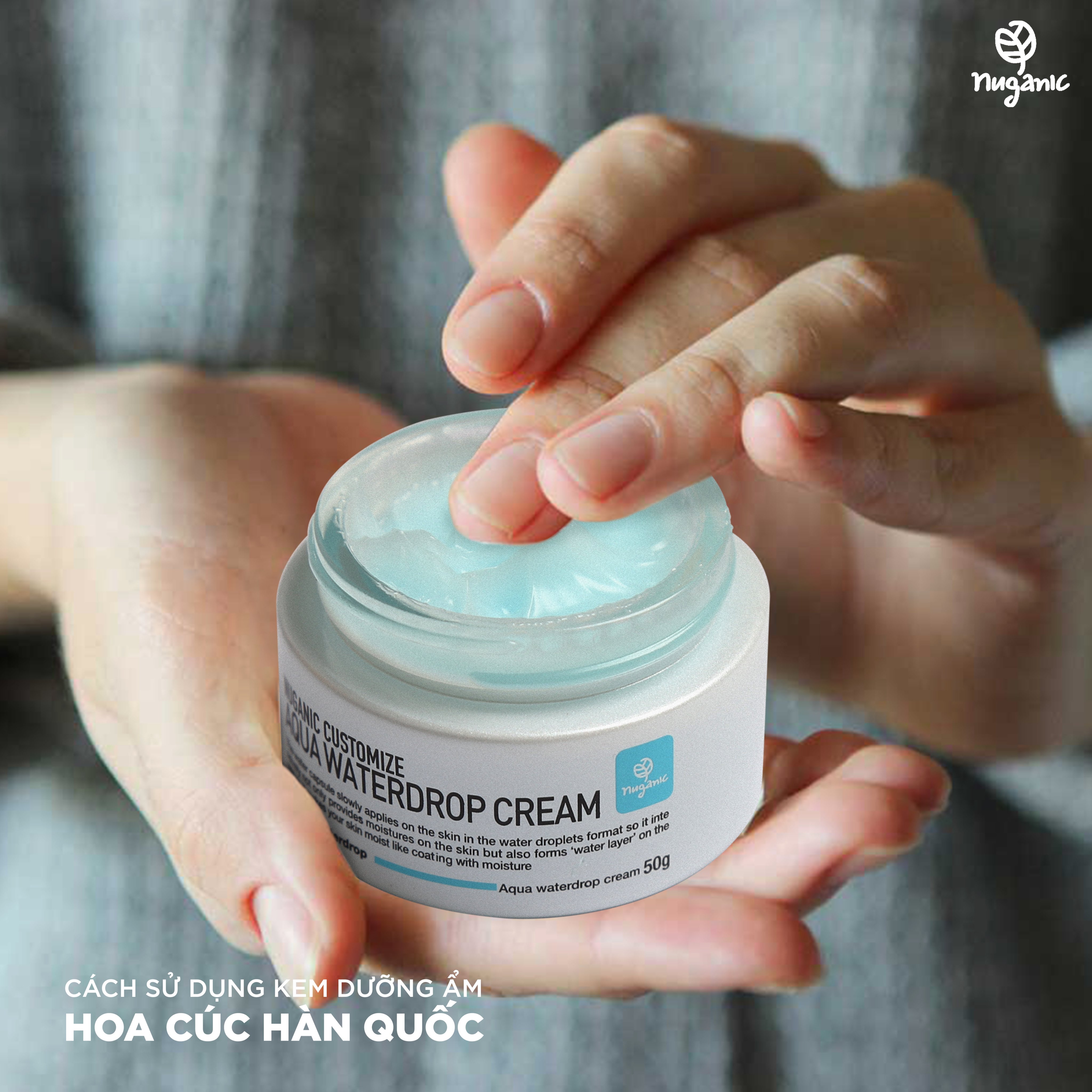 Kem dưỡng ẩm Nuganic Customize Aqua Waterdrop Cream