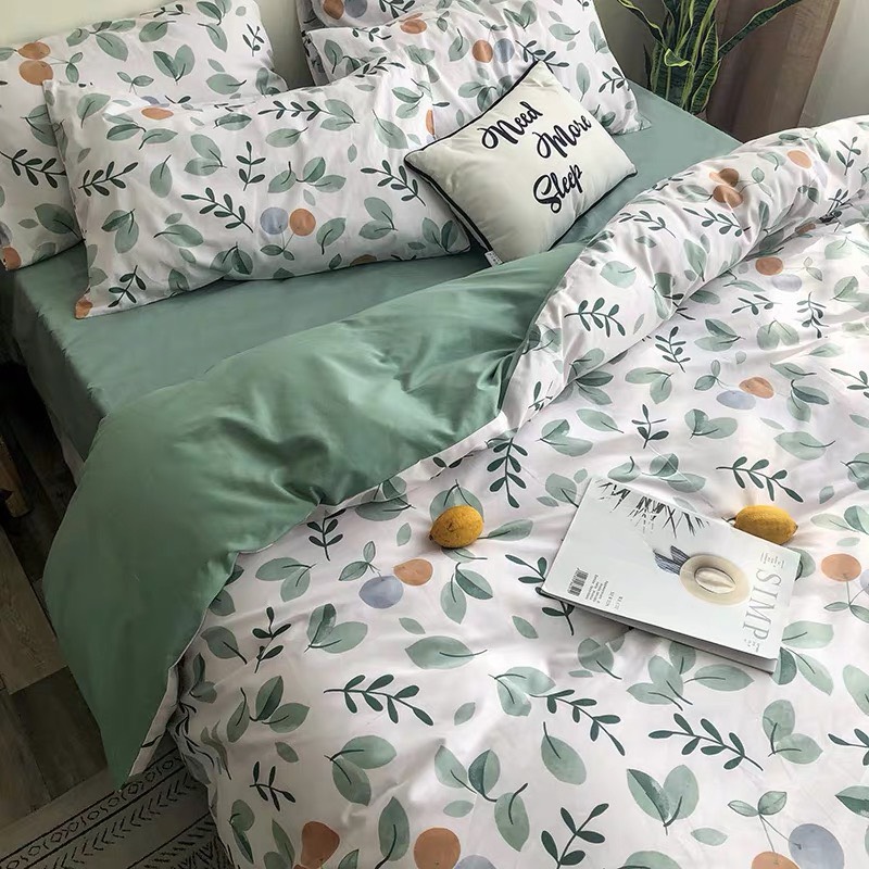 Bộ Chăn Chần Ga Gối Cotton LIDACO SP001061 - Trái Cam