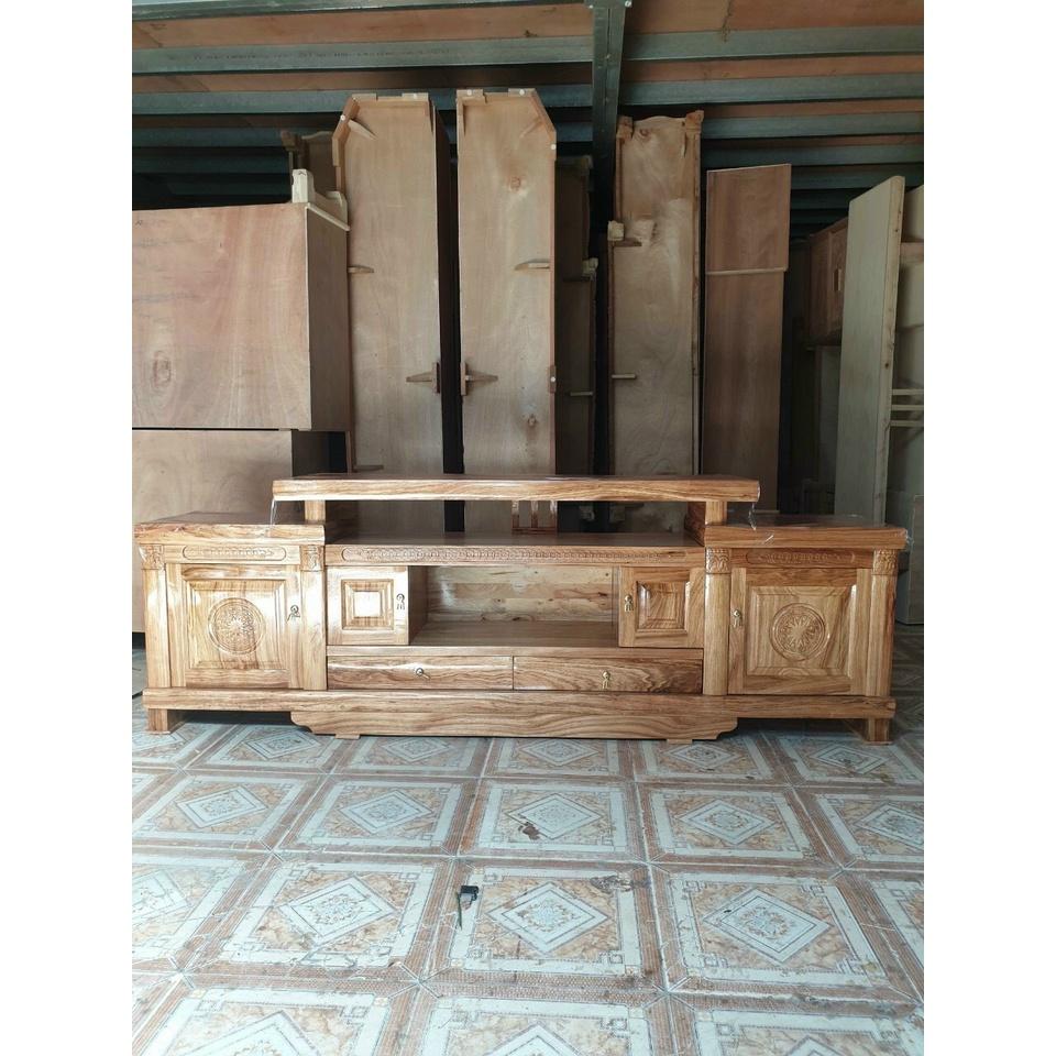 Kệ tivi gỗ sồi phòng khách phòng ngủ 1m6 1m8 2m 2m2 2m4