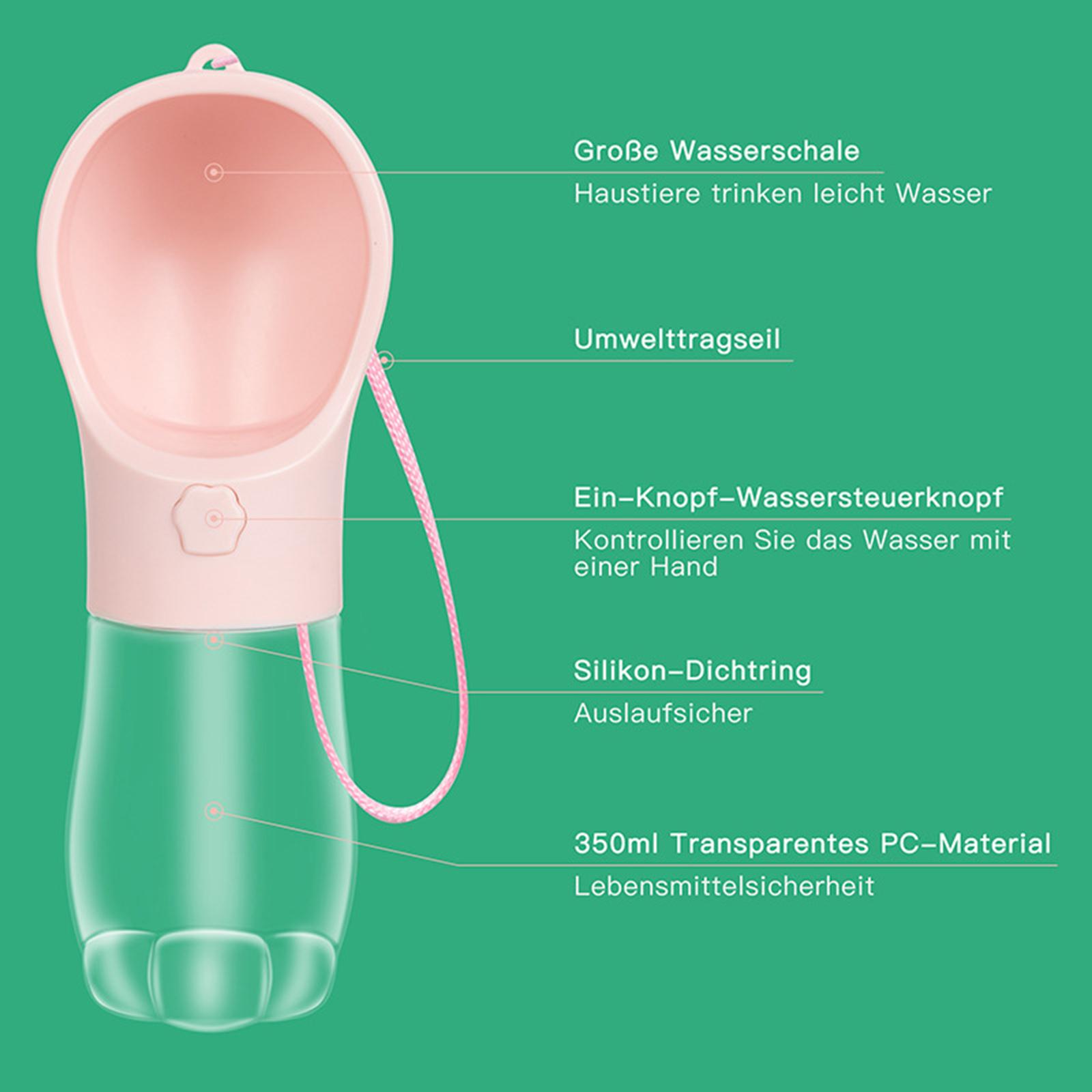 350ml Dog Water Bottle For Small Large Dogs for Walking Food Grade Plastic