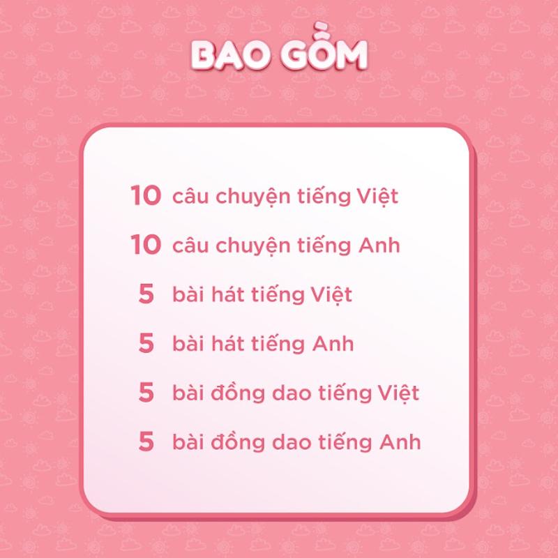 Thỏ Bông Kể Chuyện - Loại Nhỏ Nằm Ngang - Món Quà Trí Tuệ Cho Bé