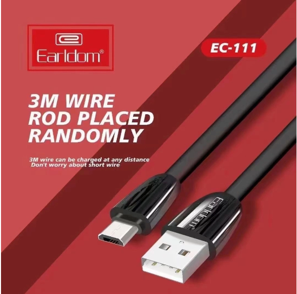 Cáp Sạc 3m Earldom EC – 111 - hàng chính hãng