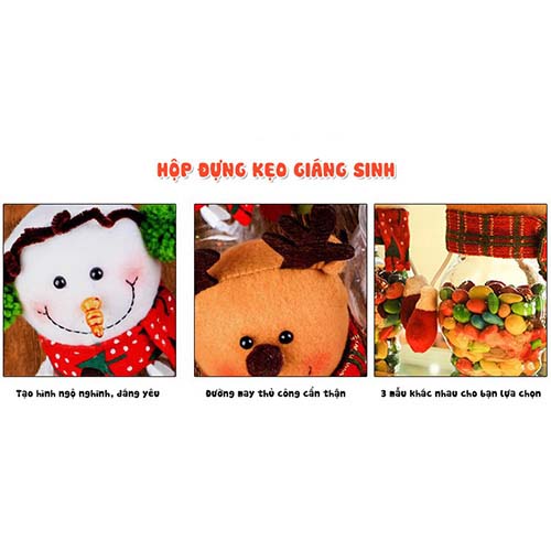 Hộp quà noel đựng kẹo giáng sinh (Mẫu Ngẫu nhiên)