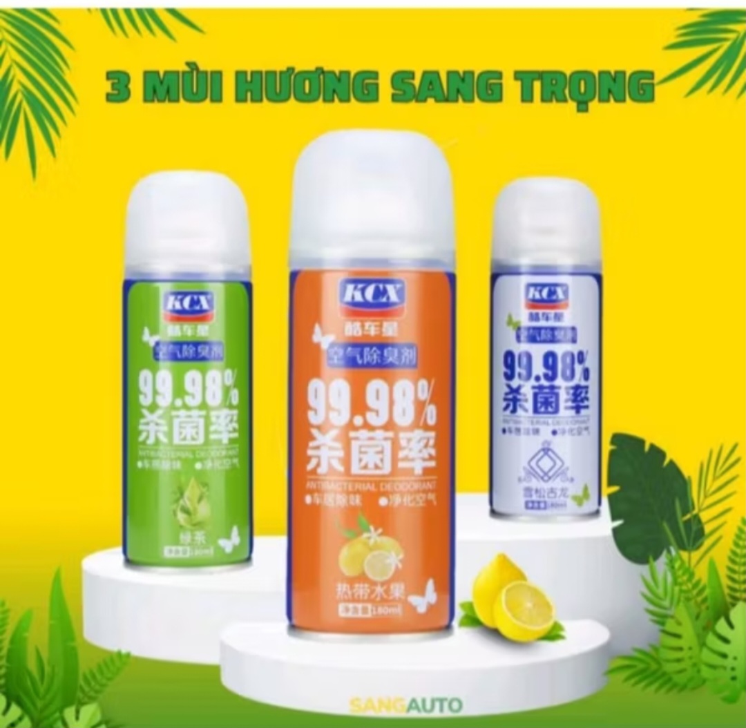 1 CHAI XỊT KHỬ MÙI DIỆT KHUẨN XỊT THƠM XE HƠI ÔTÔ
