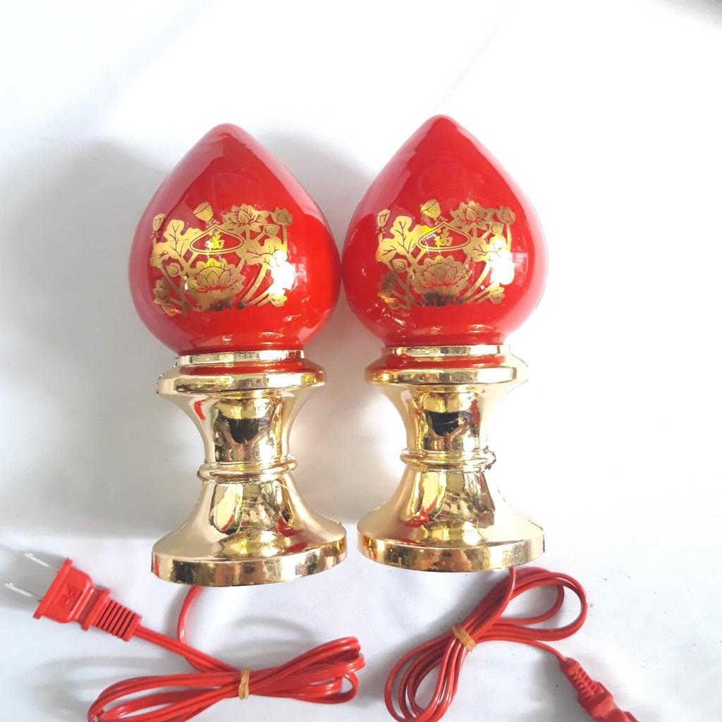 Cặp đèn hình trái đào đỏ loại 1