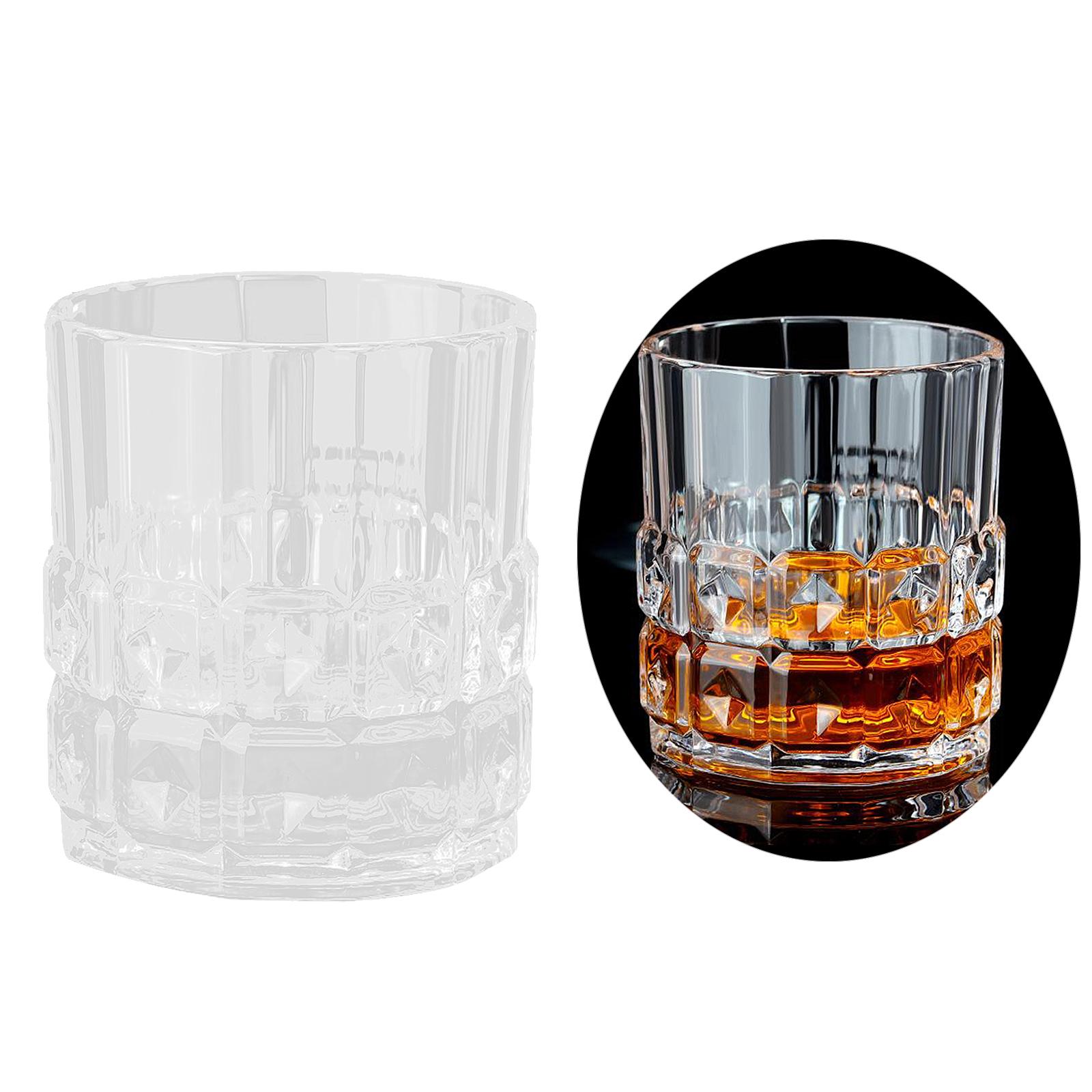 Whiskey Glasses, Vodka Glass Tumblers for Drinking Bourbon, Cognac, Irish Whisky, Large 7-11oz Premium -Free Crystal Old Fashioned Glass