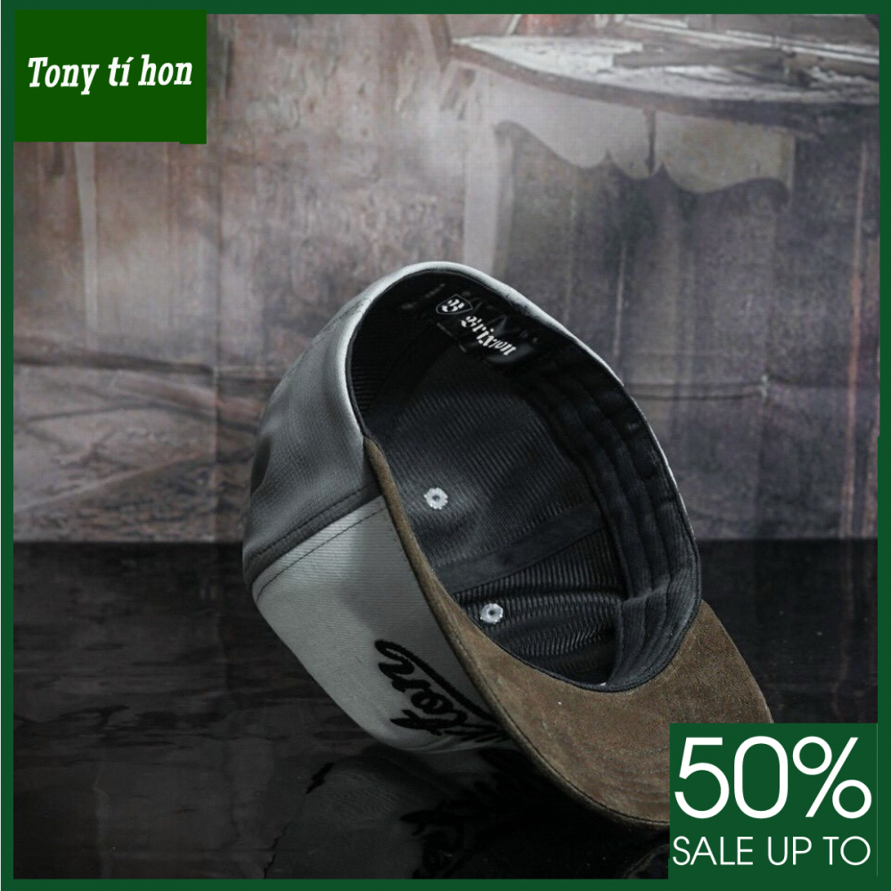 Tony tí hon - Mũ/nón kết lưỡi trai Brix.ton trắng xám bít đuôi thời trang nam nữ cao cấp