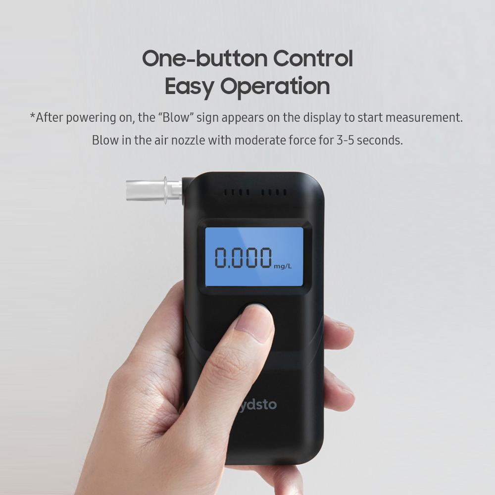 Lydsto Alcohol Tester High Accuracy Portable Breathalyzer for the Drunk Drivers LCD Display/Buzzer Alarm/Three Unit