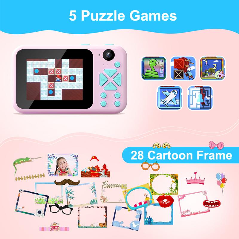 Mini Camera Child Cartoon Photographic Cameras HD Children's Digital Camera Video Recorder Camcorder Toys For Kids Girls Gift