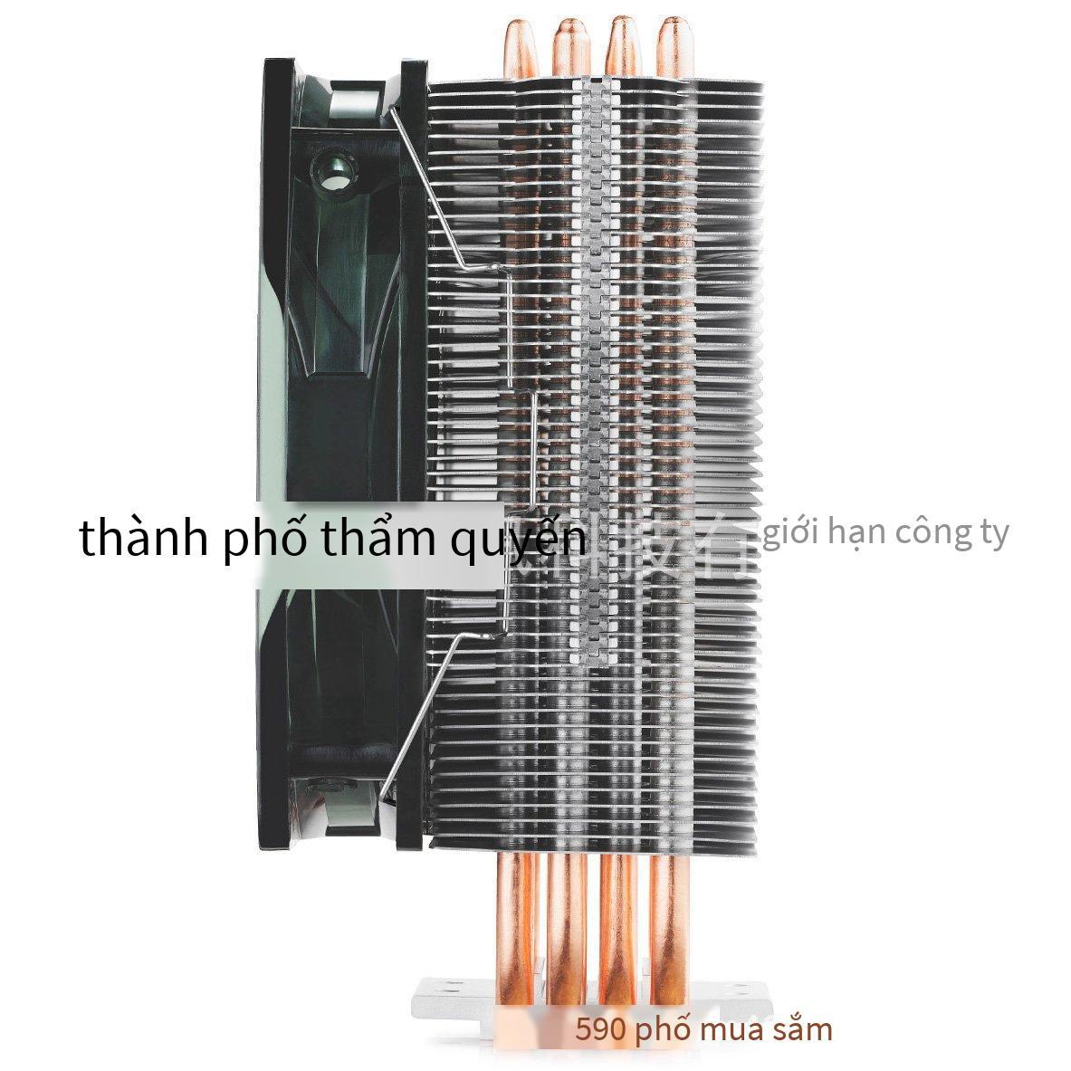 Khuyến Mãi DEEPCOOL 400 Làm Mát Tản Nhiệt CPU AMD Máy Tính Tắt Tiếng Quạt CPU 4 Đồng Nguyên Chất Ống Dẫn Nhiệt Quạt LED