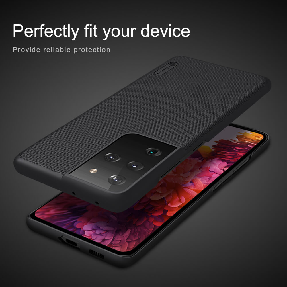Ốp Lưng Sần chống sốc cho Samsung Galaxy S21 Ultra hiệu Nillkin Super Frosted Shield - Hàng Chính Hãng