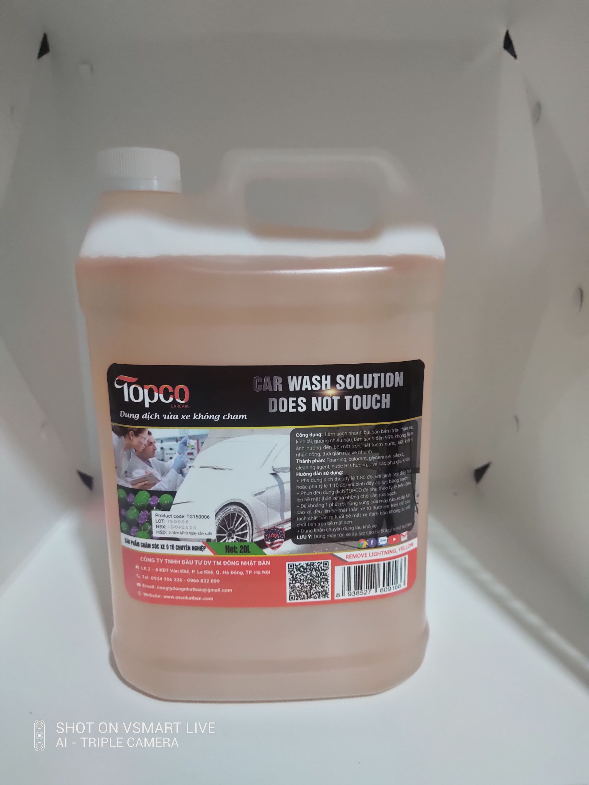 Dung dịch rửa xe không chạm TOPCO 5 lít