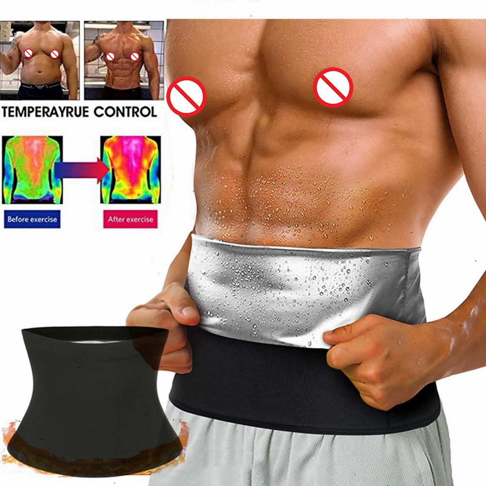 Huấn luyện viên kéo dài thắt lưng cho người đàn ông tập thể dục thể dục cincher kiểm soát bụng corset mồ hôi béo bỏng nữ cơ thể giảm cân Color: PU blue Size: L or XL