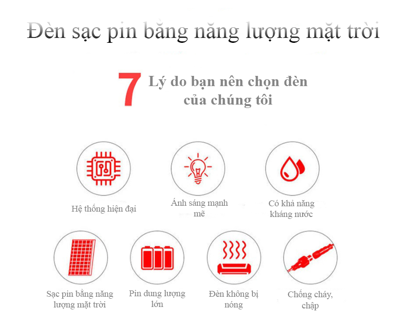 Đèn năng lượng mặt trời 80W -  60W - 45W - 100W - 180W, Hoàn toàn không sử dụng điện, có điều khiển từ xa  - D1145