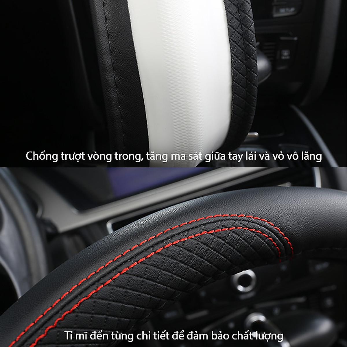 BỌC VÔ LĂNG Ô TÔ PHONG CÁCH THỂ THAO - TẶNG BẢNG SDT GẮN TABLO XE HƠI