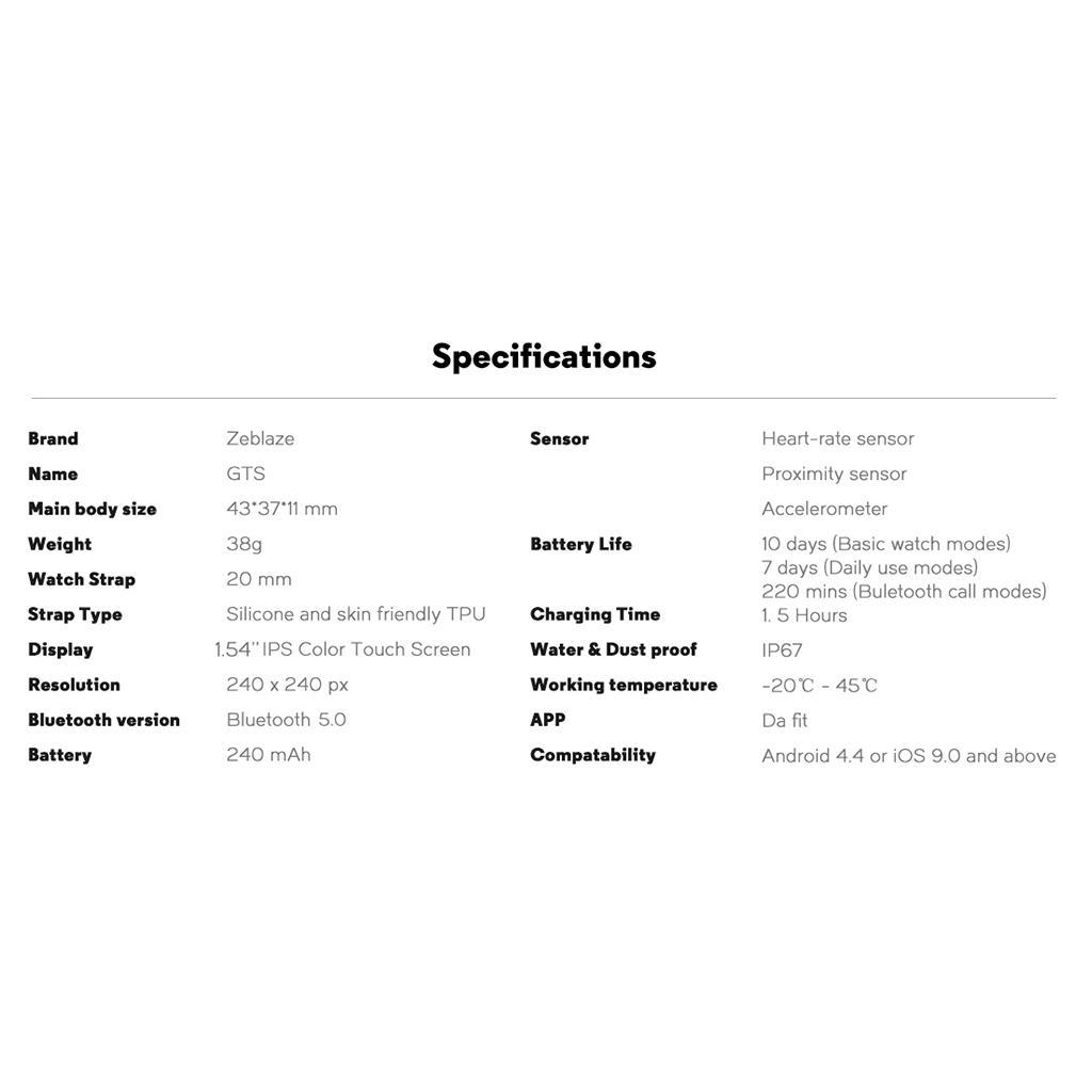 1.54inch IP67 Bluetooth 60+ Watch Faces Smartwatch Smart Watch Blue