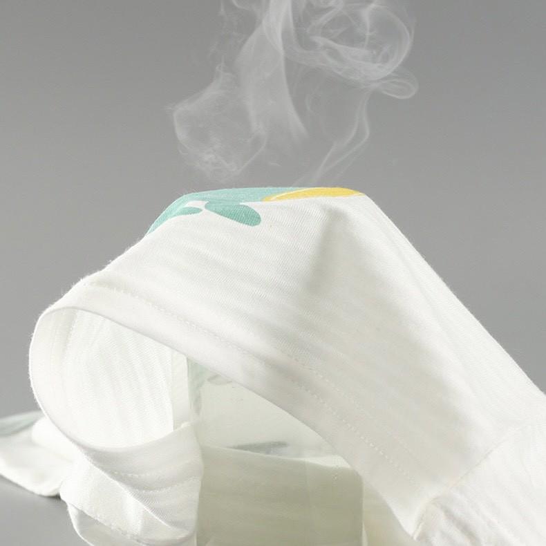 Bộ cotton tre dài tay cho bé nằm điều hòa hàng quảng châu cao cấp