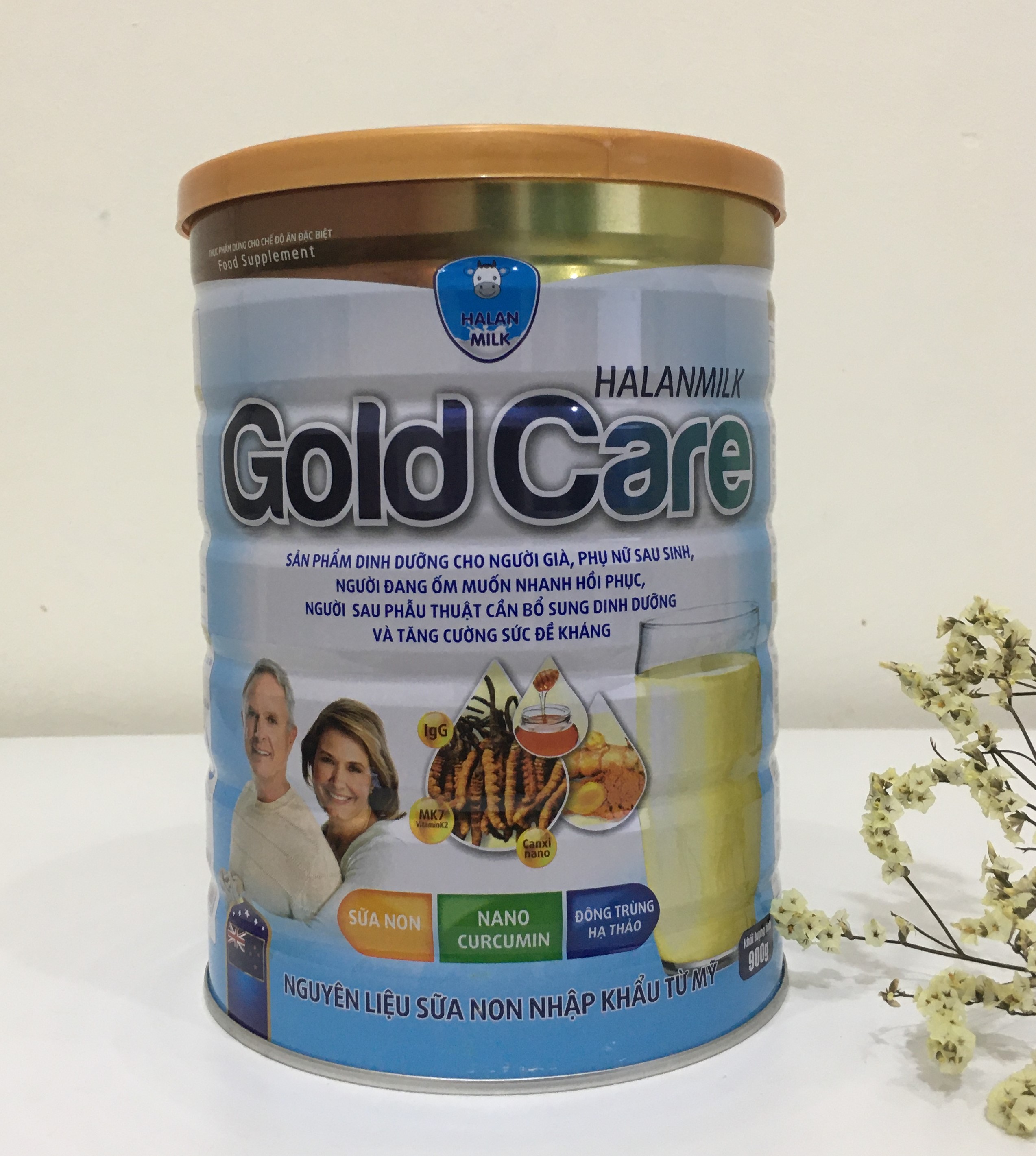 Sữa bột Gold Care  - Đông Trùng Hạ Thảo - Nano Curcumin - Sữa Non