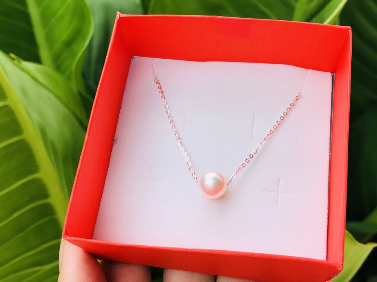 Dây Chuyền Bạc Xuyên Ngọc Ovan 9li