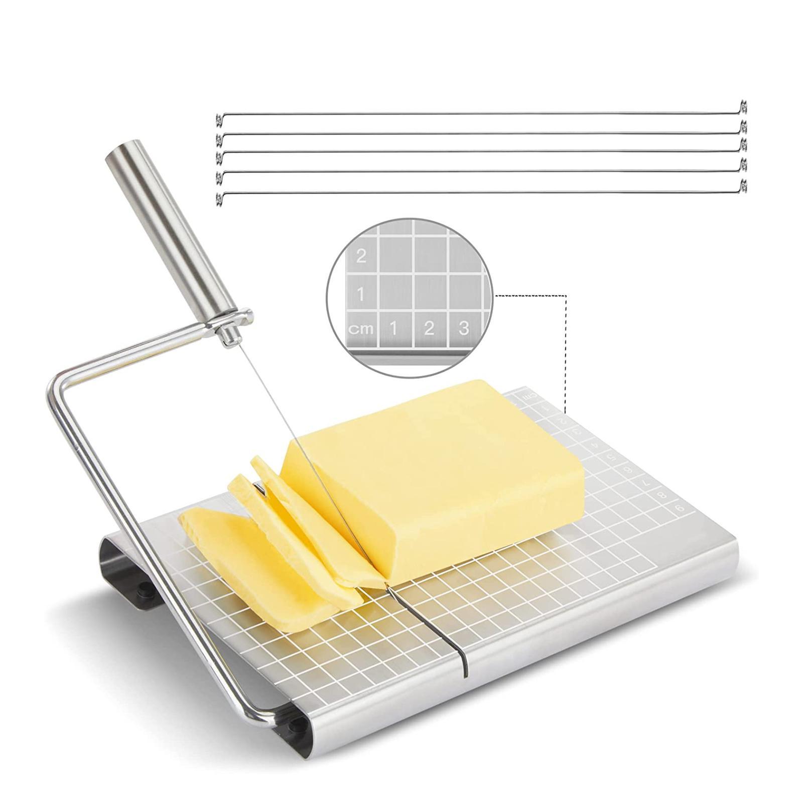 Wire Cheese Slicer Heavy Duty Cheese Cutter Board for Kitchen Restaurant Bar