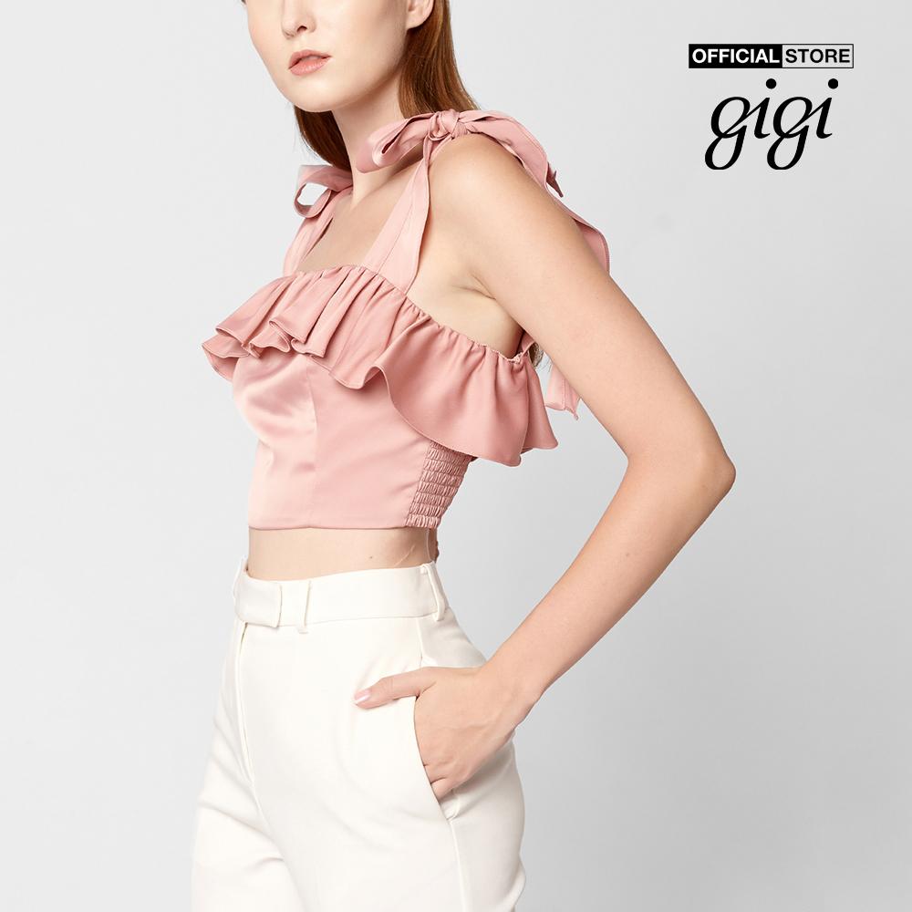 GIGI - Áo croptop nữ hai dây Ruffle Tie Camisole G1201T211219