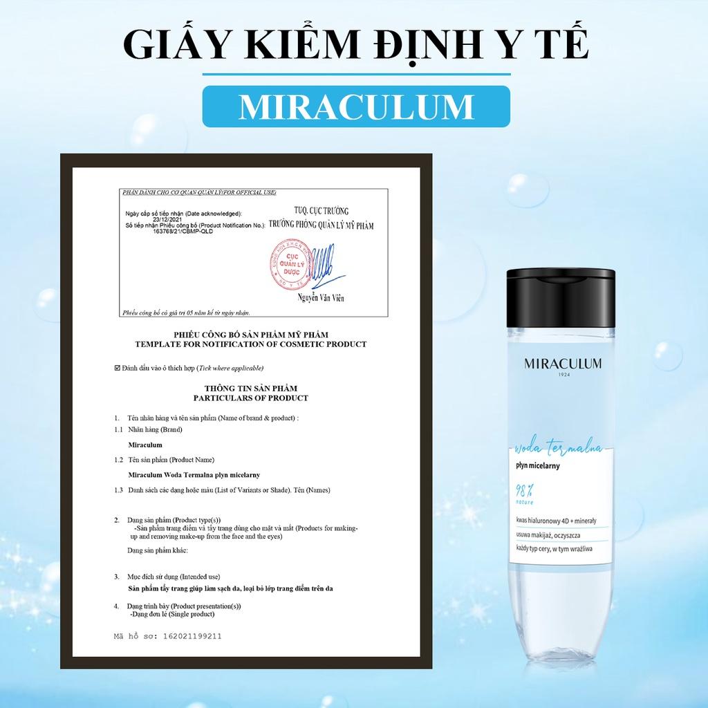 Nước Tẩy Trang MIRACULUM HA 4D Làm Sạch Sâu Cân Bằng Độ PH Dưỡng Ẩm Phục Hồi Làn Da Hư Tổn 200ml