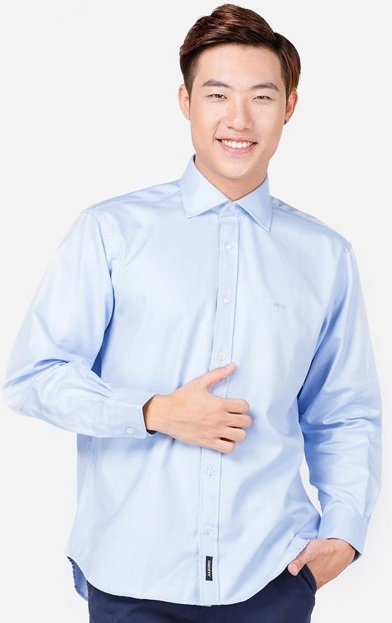Áo Sơ Mi Nam Tay Dài Aligro Màu Xanh ALG0009