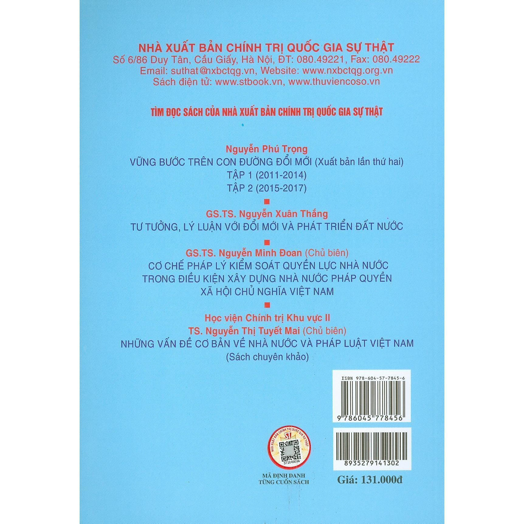Sách - Xây Dựng Nhà Nước Pháp Quyền Xã Hội Chủ Nghĩa Việt Nam Trong Điều Kiện Hội Nhập Kinh Tế Quốc Tế - NXB Chính Trị Quốc Gia