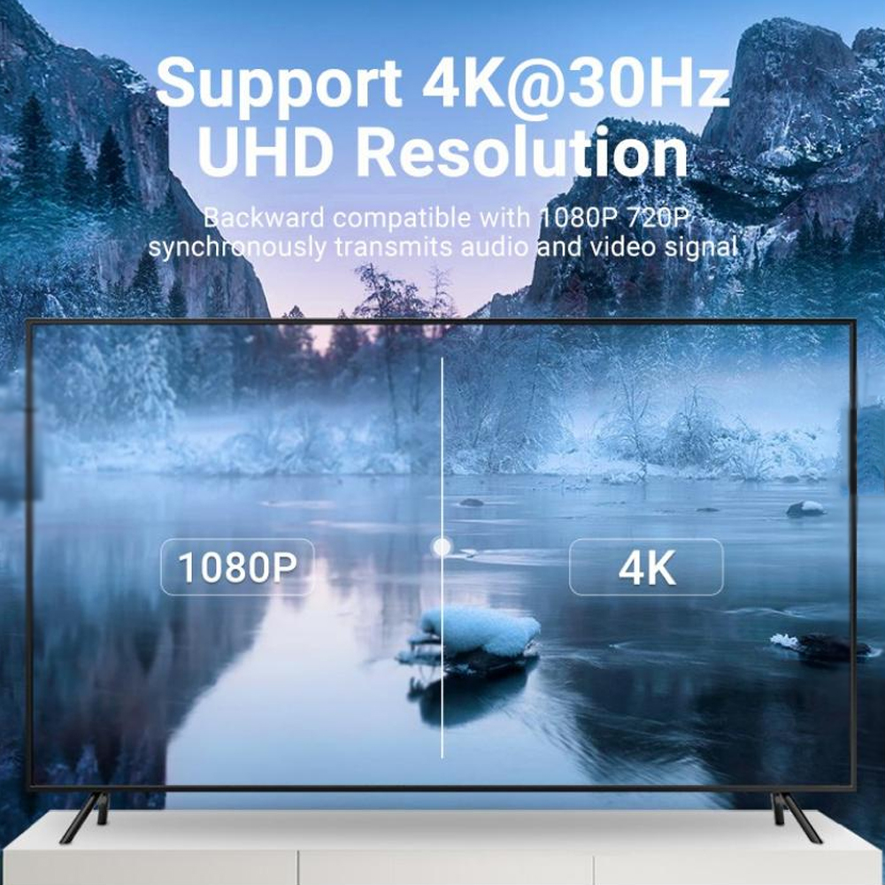 Đầu chuyển USB Type-C to HDMI Vention TCDH0, Hỗ trợ 4K@30Hz - Hàng chính hãng