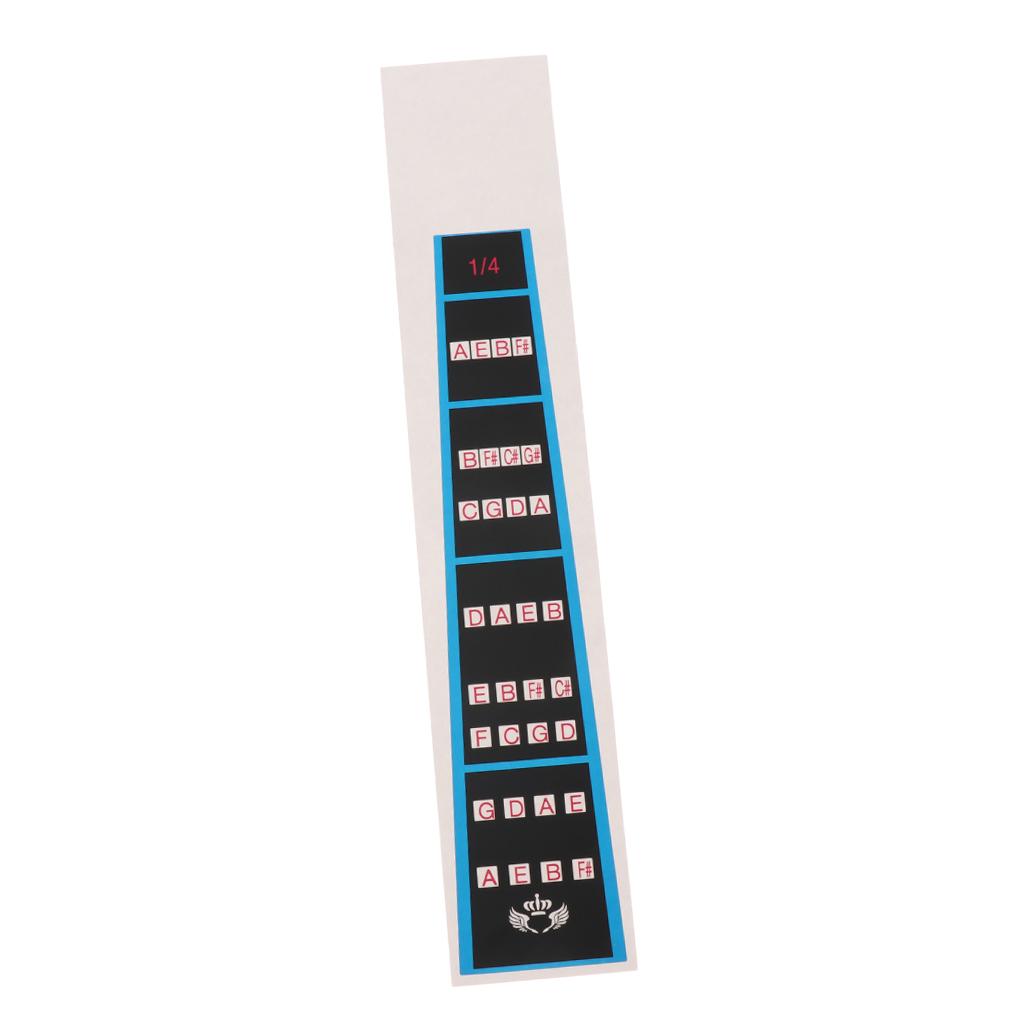 Violin Chart Finger Sticker Guide Intonation Musical for Violin Parts