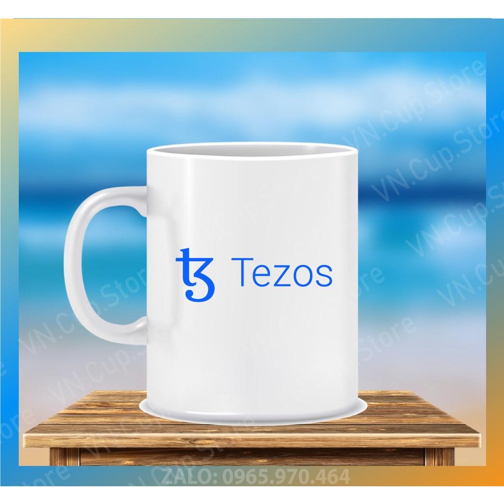Ly Sứ, Cốc Sứ in Họa Tiết Đồng Coin Tezos - In Hình Ảnh, Logo Theo Yêu Cầu - In Hình CÁ NHÂN, LỚP, NHÓM, CÔNG TY