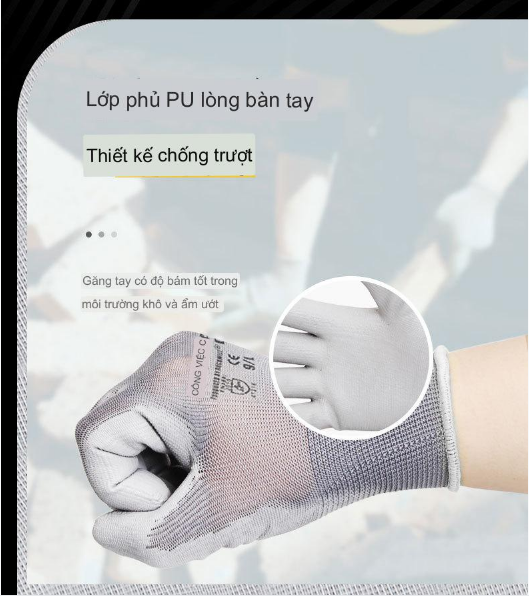 BAO TAY LAO ĐỘNG Chống Cắt Xước Cách Điện Chống bám dầu WORKCARE GLOVE